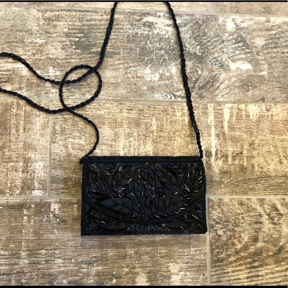 Vintage beaded evening crossbody purse